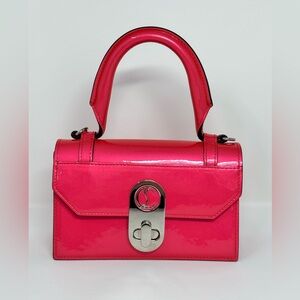 Authentic Christian Louboutin Elisa Mini Patent Leather Top Handle Bag